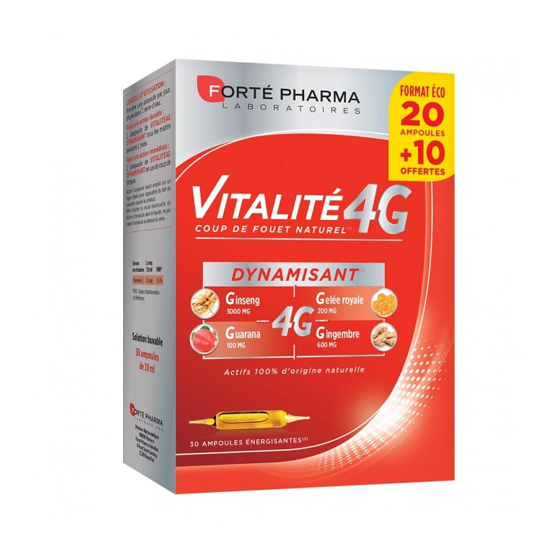 VITALITE 4G DYNAMISANT 30 AMPOULES FORTE PHARMA VITALITE 4G DYNAMISANT 30 AMPOULES FORTE PHARMA