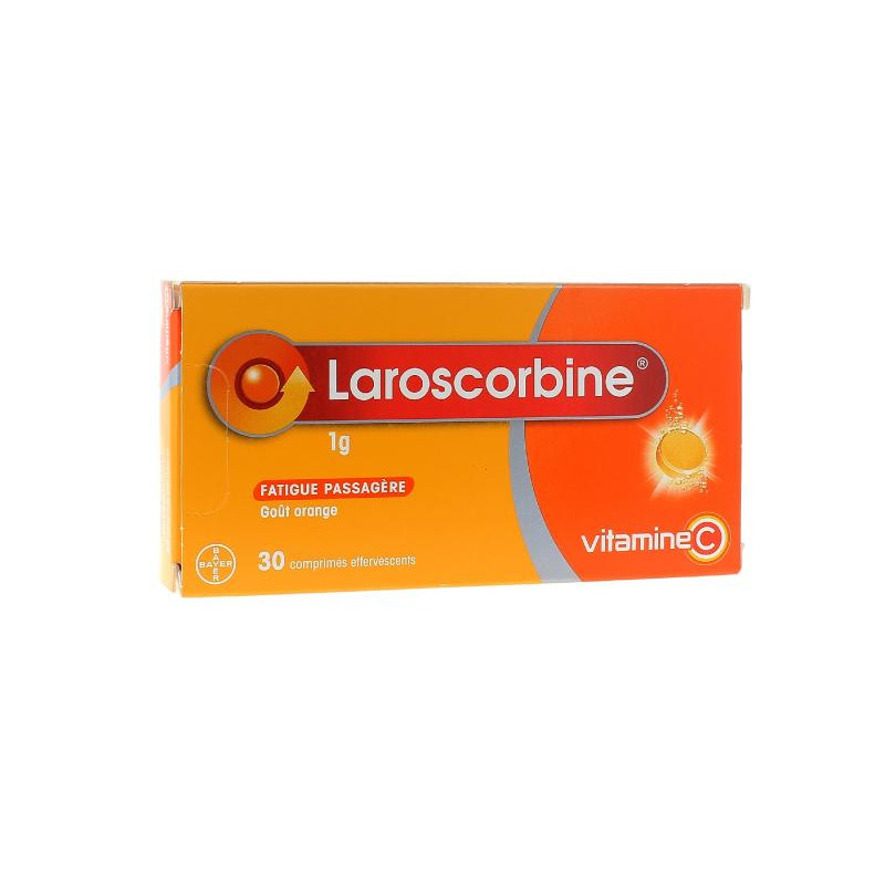 LAROSCORBINE 1 G EFFERVESCENT 2 x 15 comprimés SANS SUCRE BAYER