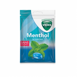 BONBONS MENTHOL SANS SUCRES 72g VICKS
