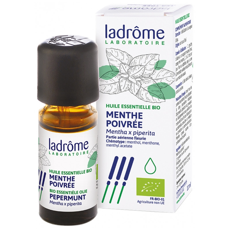 HUILE ESSENTIELLE MENTHE POIVRÉE BIO 10ML LADROME HUILE ESSENTIELLE MENTHE POIVRÉE BIO 10ML LADROME