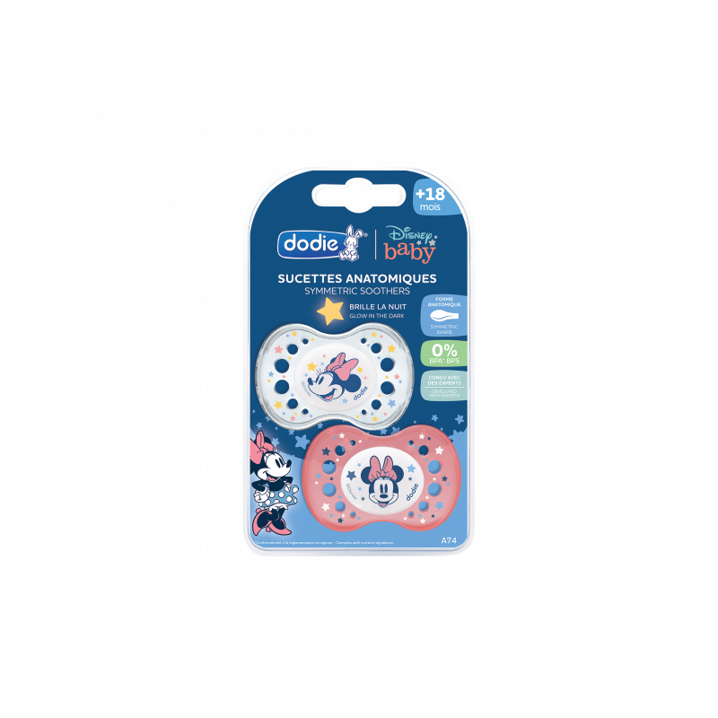 SUCETTE ANATOMIQUE NUIT +18 MOIS DISNEY BABY MINNIE SILICONE DODIE SUCETTE ANATOMIQUE NUIT +18 MOIS DISNEY BABY MINNIE SILICONE DODIE