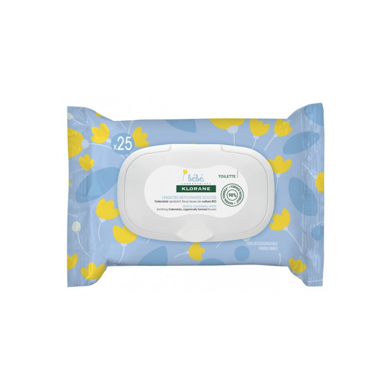 Klorane Bébé Lingettes Nettoyantes Douces x70