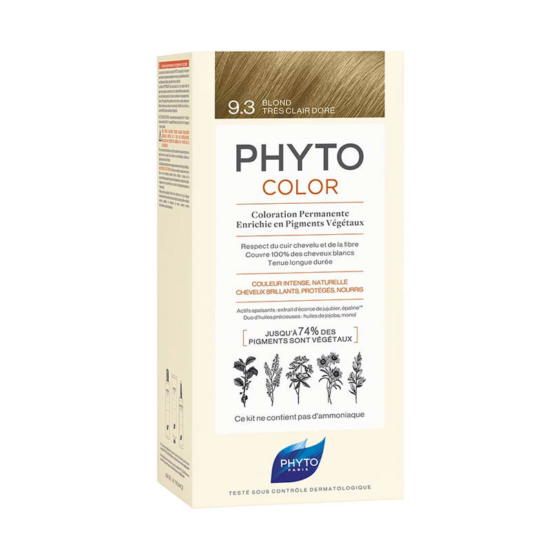 PHYTOCOLOR COLORATION PERMANENTE BLOND TRES CLAIR DORÉ 9.3 PHYTO PHYTOCOLOR COLORATION PERMANENTE BLOND TRES CLAIR DORÉ 9.3 PHYTO