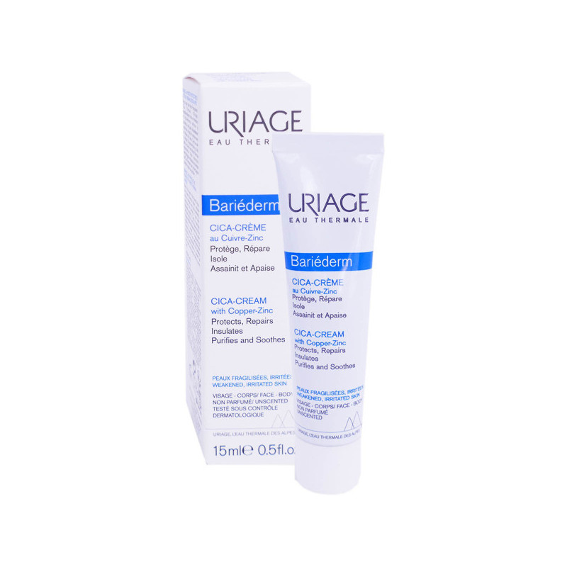 BARIEDERM CICA CREME REPARATRICE CU-ZN 15ML URIAGE