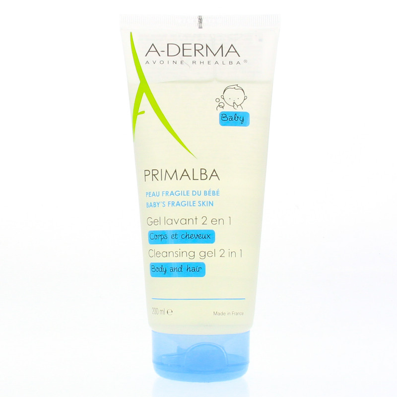 PRIMALBA GEL LAVANT 2 en 1 Corps & Cheveux A-DERMA 200 ML