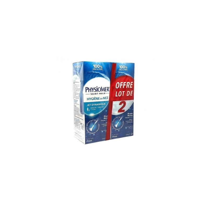 PHYSIOMER HYGIENE DU NEZ JET DYNAMIQUE LOT DE 2X135ML SANOFI