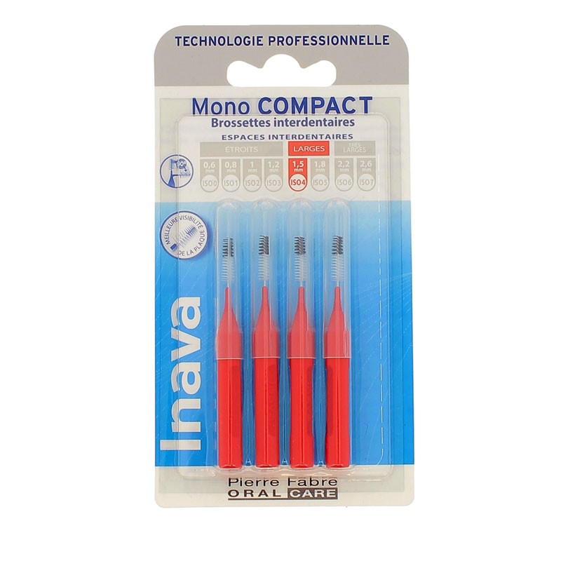 RECHARGE BROSSETTES MONO COMPACT X4 LARGE 1.5mm ISO4 INAVA