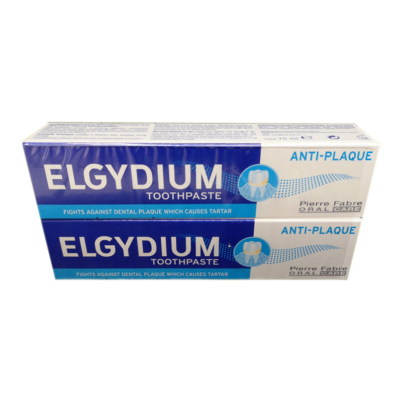 DENTIFRICE ANTIPLAQUE LOT DE 2 X75ML ELGYDIUM