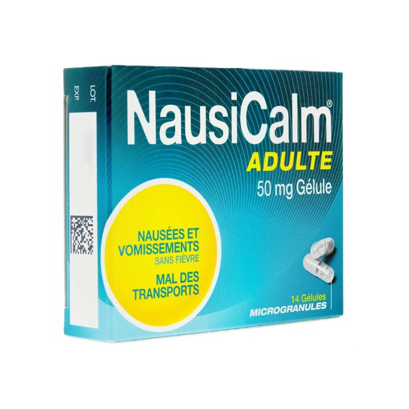 NAUSICALM 50mg ADULTE 14 GELULES MICROGRANULES