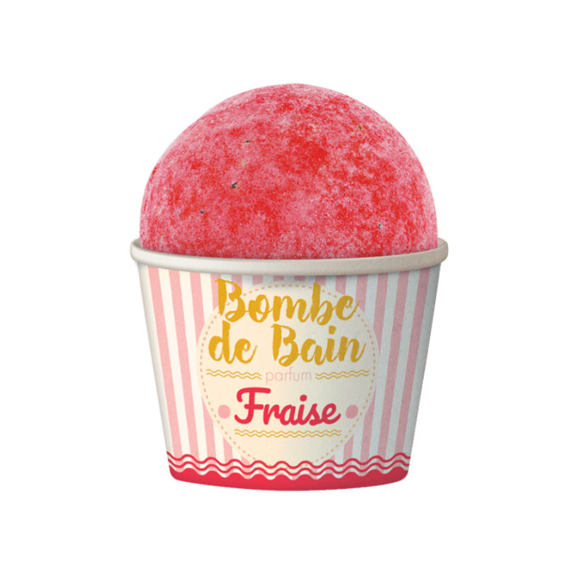 BOMBE DE BAIN FRAISE 115G LES PETITS BAINS DE PROVENCE