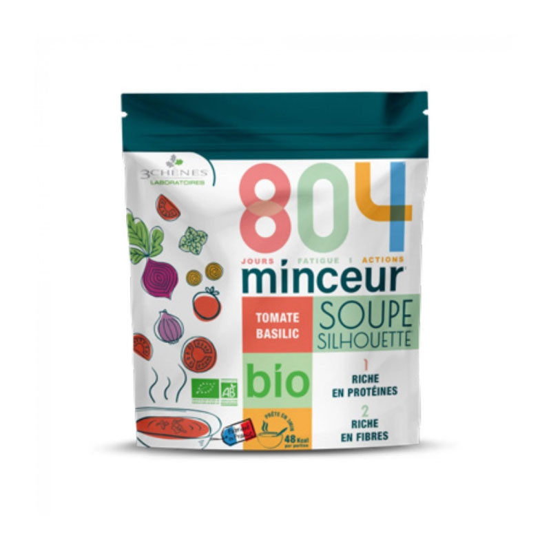 MINCEUR 804 SOUPE TOMATE BASILIC BIO 180G LES 3 CHÊNES MINCEUR 804 SOUPE TOMATE BASILIC BIO 180G LES 3 CHÊNES