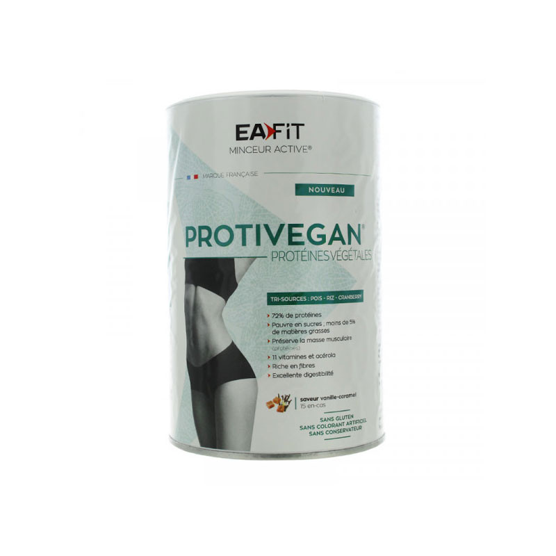 MINCEUR ACTIVE PROTIVEGAN VANILLE CARAMEL 450G EAFIT