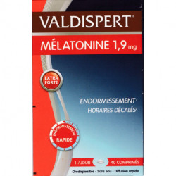 VALDISPERT MELATONINE 1.9mg HORAIRES DECALES 40 COMPRIMES ORODISPERSIBLES