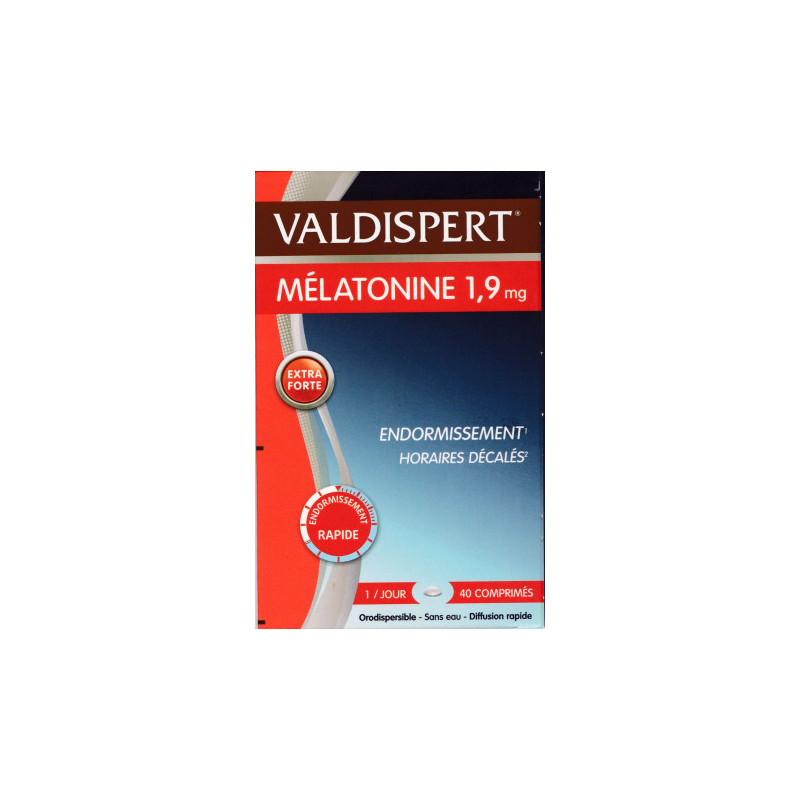 VALDISPERT MELATONINE 1.9mg HORAIRES DECALES 40 COMPRIMES ORODISPERSIBLES