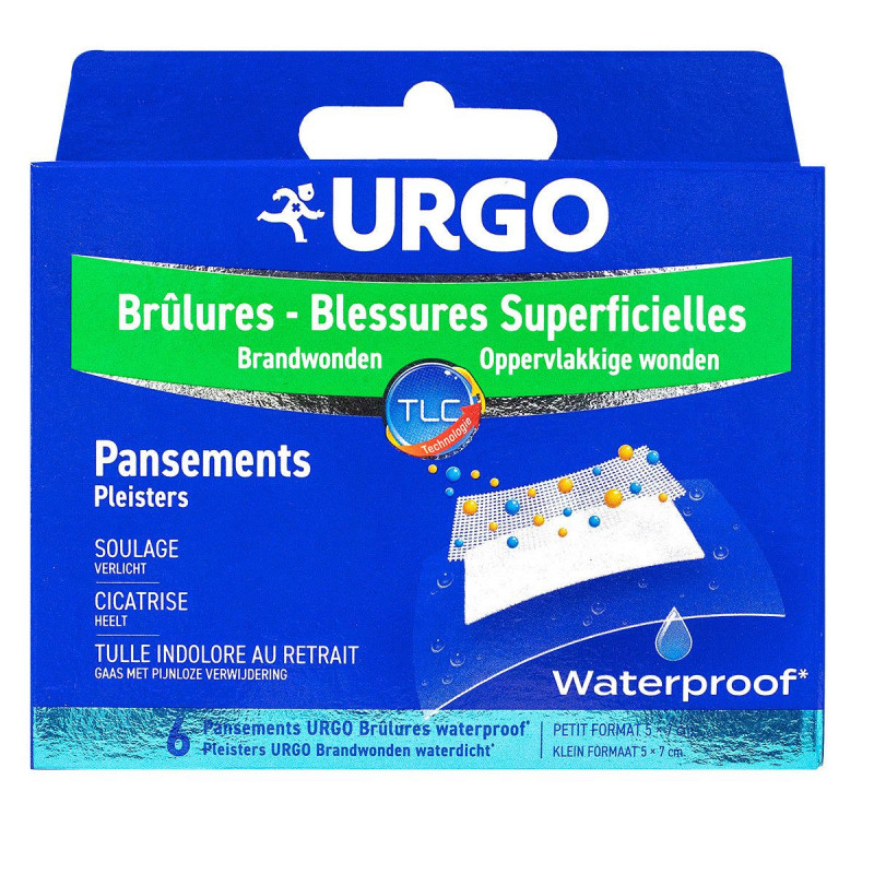 PANSEMENTS BRÛLURES-BLESSURES SUPERFICIELLES WATERPROOF X6 URGO