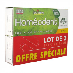 HOMEODENT SOIN COMPLET DENTS ET GENCIVES CITRON LOT DE 2 X 75ML BOIRON