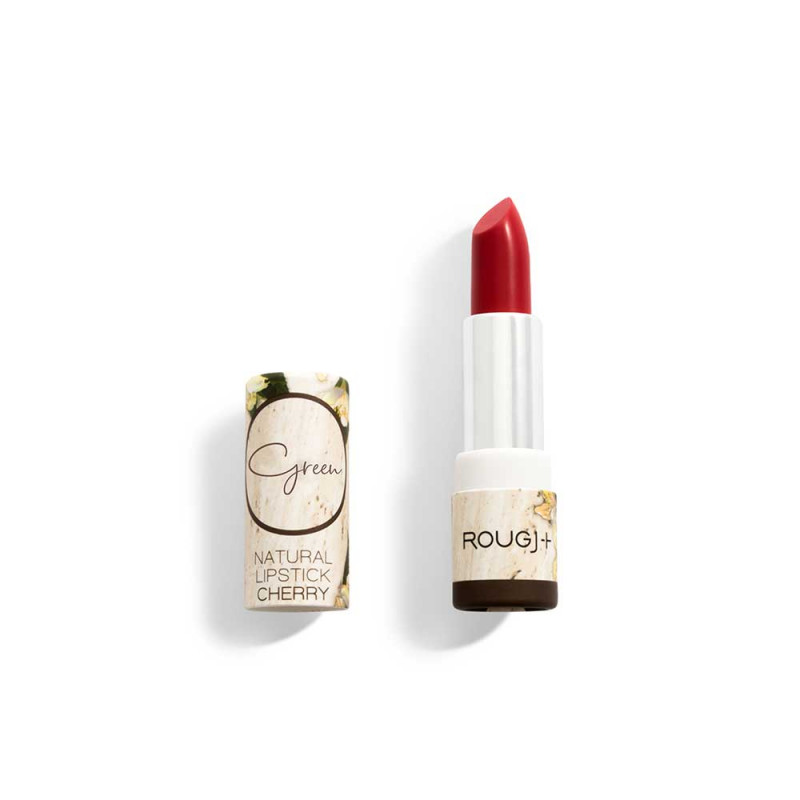 GREEN ROUGE A LEVRES NATURAL LIPSTICK CHERRY ROUGJ+ GREEN ROUGE A LEVRES NATURAL LIPSTICK CHERRY ROUGJ+
