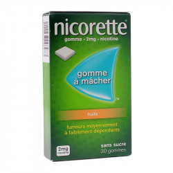 NICORETTE GOMMES FRUITS 2MG x30 JOHNSON & JOHNSON