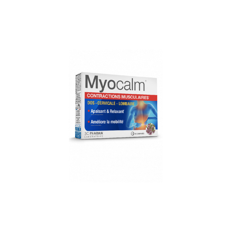 MYOCALM CONTRACTIONS MUSCULAIRES 30 COMPRIMES 3C PHARMA
