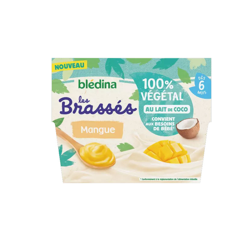 LES BRASSÉS MANGUE X 4 BLEDINA LES BRASSÉS MANGUE X 4 BLEDINA