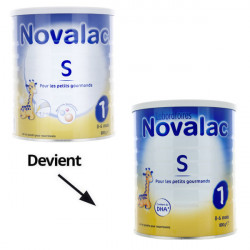 le lait s 1 novalac est un lait pour bébé de 0 à 6 mois ayant grand appétit  - Novalac