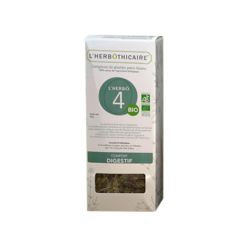 TISANE COMPLEXE L' HERBO 4 BIO 50G L HERBOTHICAIRE TISANE COMPLEXE L' HERBO 4 BIO 50G L HERBOTHICAIRE