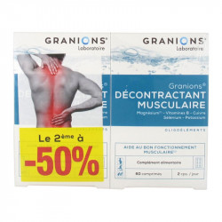 DECONTRACTANT MUSCULAIRE LOT de 2 X 60 COMPRIMES GRANIONS