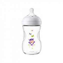 BIBERON NATURAL 1 mois et + HIPPOPOTAME 260ML AVENT