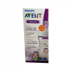 BIBERON NATURAL 1 mois et + HIPPOPOTAME 260ML AVENT