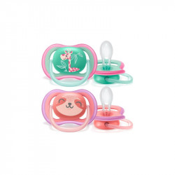 SUCETTES ULTRA AIR COLORIS ROSE/VERT 18 mois+ AVENT