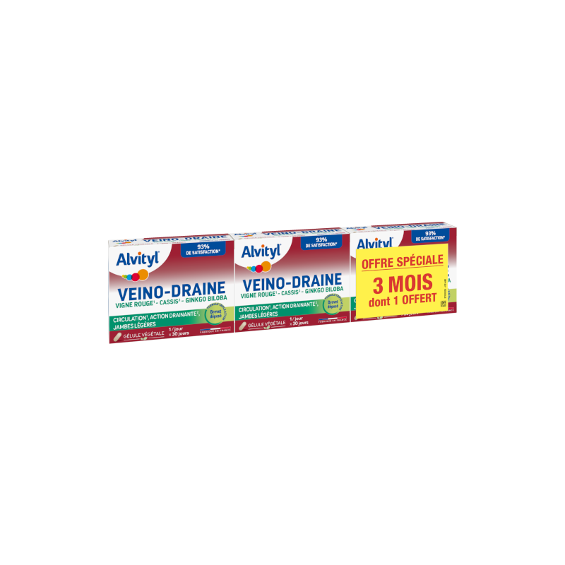GOVITAL VEINO DRAINE LOT DE 3 X 30 GELULES URGO