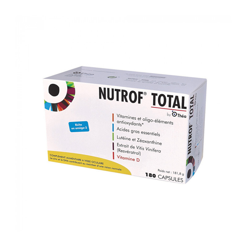 NUTROF TOTAL COMPLEMENT ALIMENTAIRE A VISEE OCULAIRE 180 capsules THEA