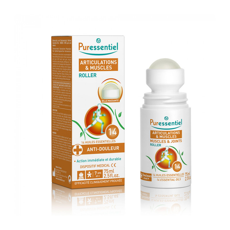 ROLLER ARTICULATIONS ET MUSCLES 75ML PURESSENTIEL ROLLER ARTICULATIONS ET MUSCLES 75ML PURESSENTIEL