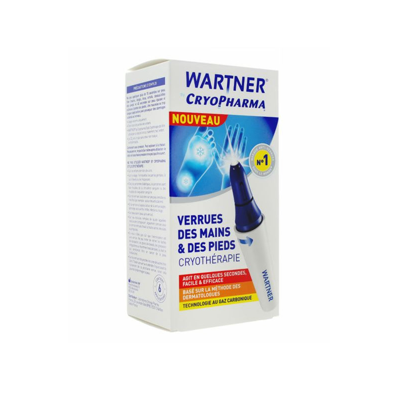 WARTNER CRYOPHARMA STYLO VERRUES MAINS & PIEDS CRYOPTHERAPIE OMEGA PHARMA