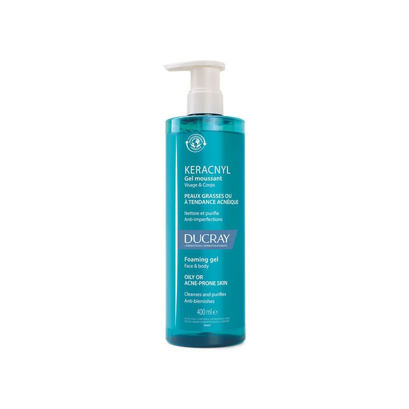 KERACNYL GEL MOUSSANT PEAUX ACNEIQUES BIO 400ML DUCRAY