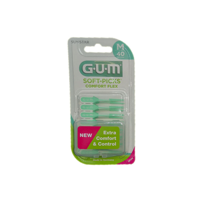 BATONNETS SOFT PICKS COMFORT FLEX X 40 MEDIUM GUM BATONNETS SOFT PICKS COMFORT FLEX X 40 MEDIUM GUM