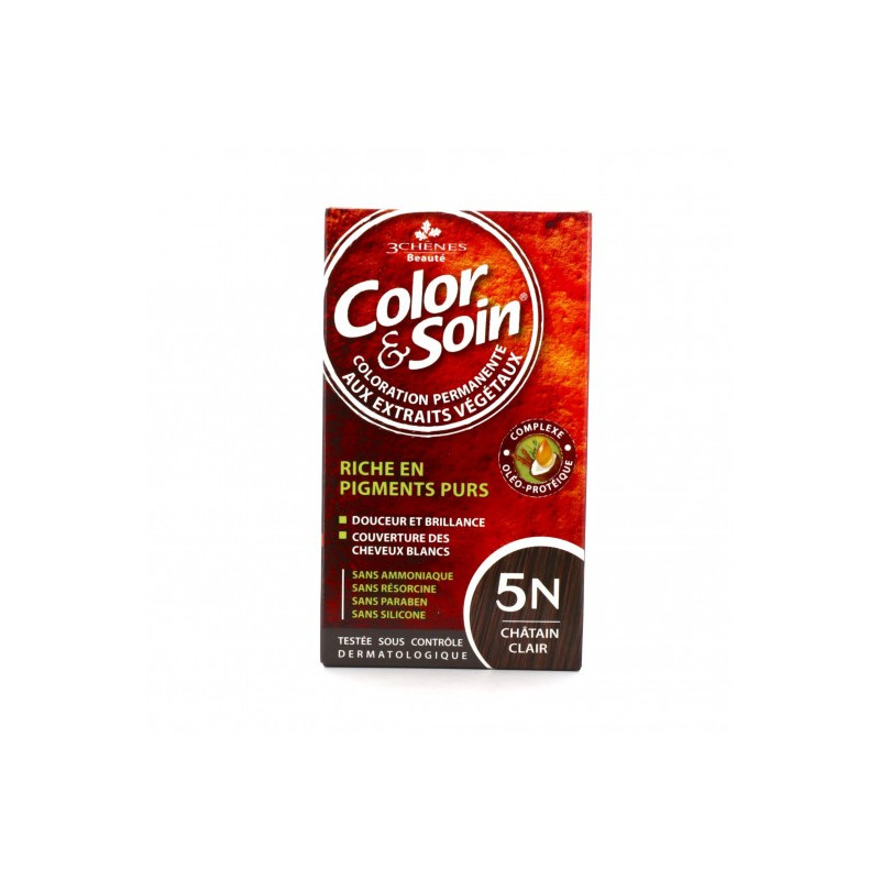 COLOR&SOIN COLORATION PERMANENTE 5N CHATAIN CLAIR LES 3 CHENES