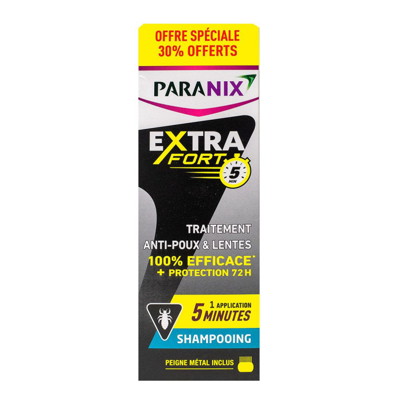 PARANIX EXTRA FORT SHAMPOING ANTI POUX 5 MIN  300ML 30% OFFERT