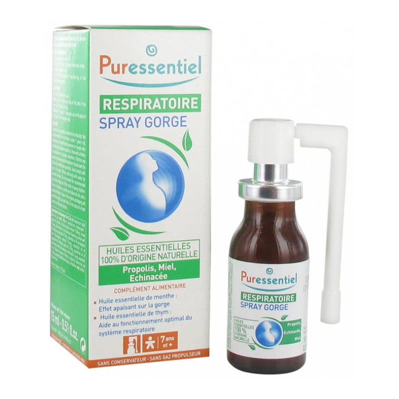 SPRAY GORGE RESPIRATOIRE 15 ML PURESSENTIEL SPRAY GORGE RESPIRATOIRE 15 ML PURESSENTIEL