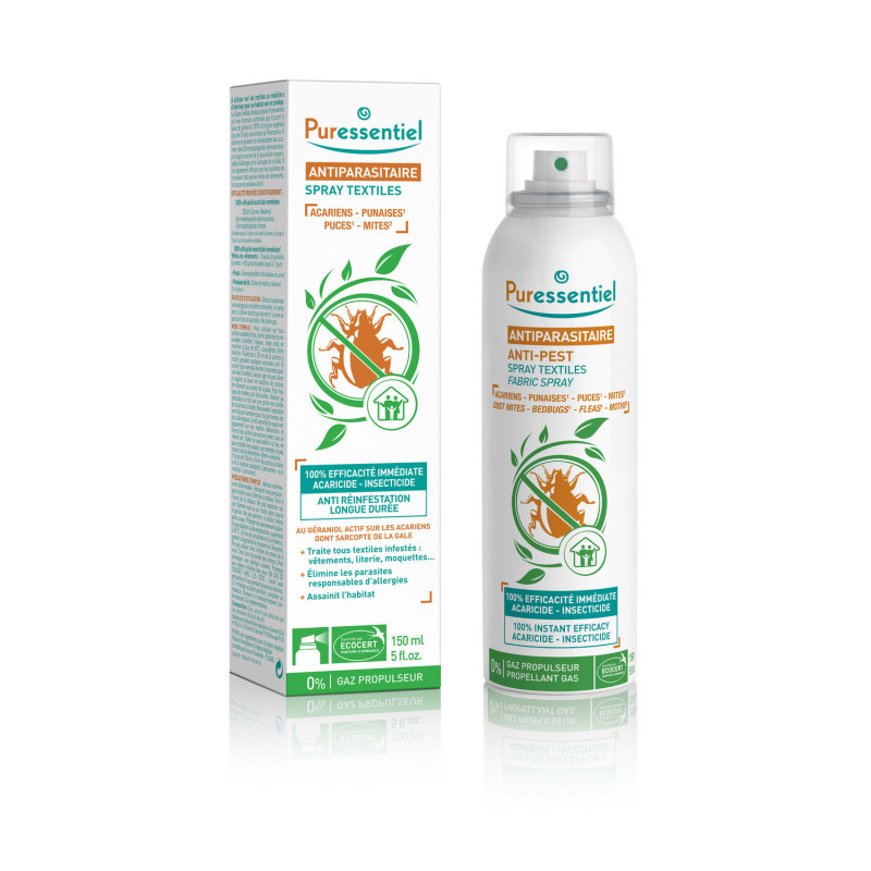 ANTI-PARASITAIRE SPRAY TEXTILES 150ML PURESSENTIEL ANTI-PARASITAIRE SPRAY TEXTILES 150ML PURESSENTIEL
