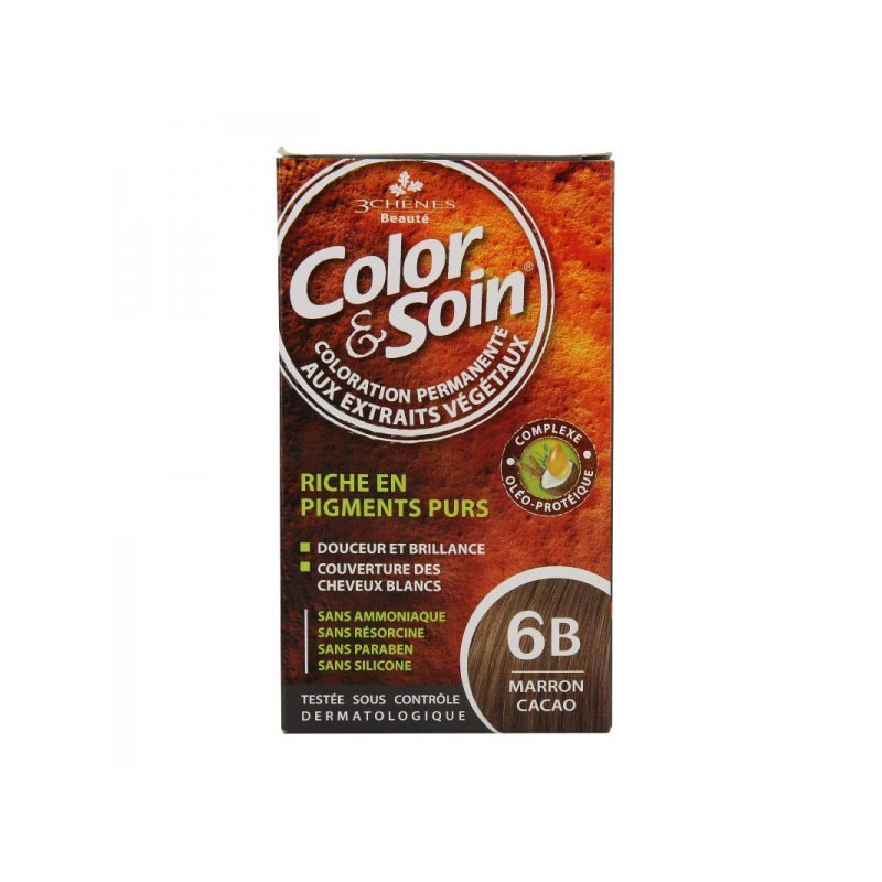 COLOR & SOIN NOIR MARRON CACAO LES 3 CHENES 6B