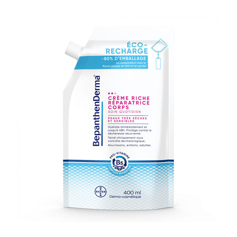 BEPANTHENDERMA® CREME RICHE REPARATRICE CORPS ECO RECHARGE 400ML BAYER BEPANTHENDERMA® CREME RICHE REPARATRICE CORPS ECO RECHARGE 400ML BAYER