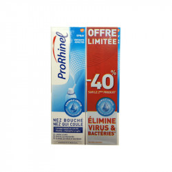 SPRAY NASAL LAVAGE DU NEZ ADULTES ENFANTS LOT DE 2 X 100ML PRORHINEL