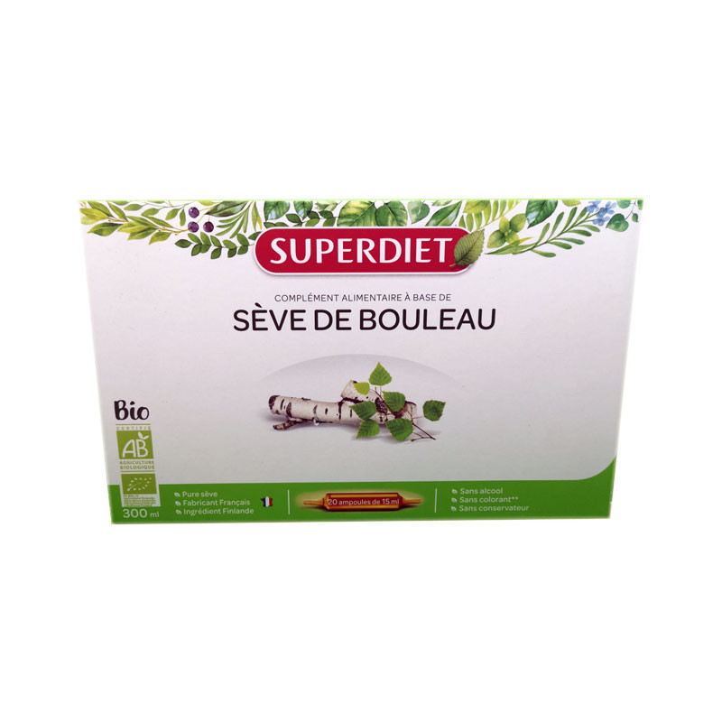 SEVE DE BOULEAU BIO 20 AMPOULES SUPERDIET