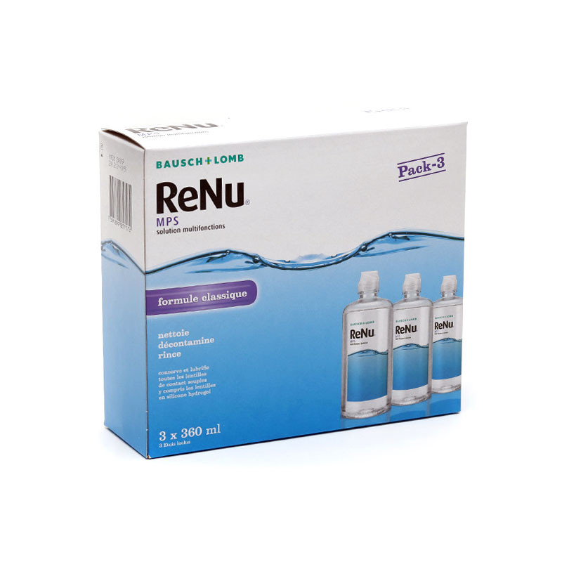 SOLUTION MULTIFONCTIONS MPS PACK 3 X 360ML RENU  BAUSCH & LOMB