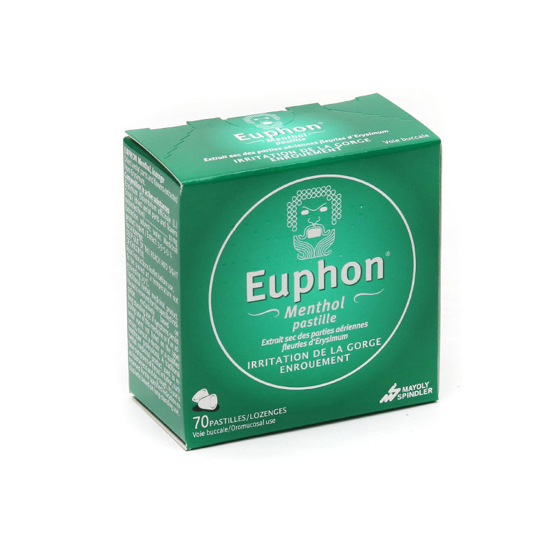 EUPHON MENTHOL GORGE ENROUEMENT 70 PASTILLES MAYOLY SPINDLER EUPHON MENTHOL GORGE ENROUEMENT 70 PASTILLES MAYOLY SPINDLER