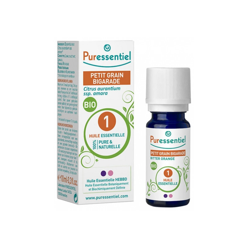 HUILE ESSENTIELLE PETIT GRAIN BIGARADE BIO 10ML PURESSENTIEL