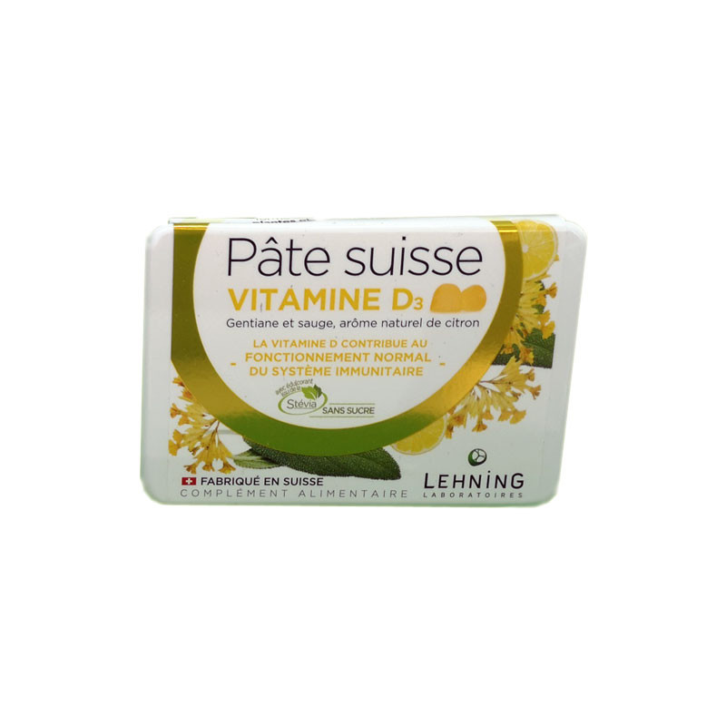PÂTE SUISSE VITAMINE D3 40 GOMMES LEHNING PÂTE SUISSE VITAMINE D3 40 GOMMES LEHNING