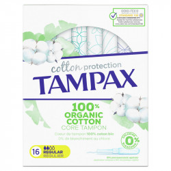 TAMPONS ORGANIC COTTON PROTECTION REGULIER X16 TAMPAX