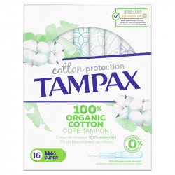 TAMPONS ORGANIC COTTON PROTECTION SUPER X16 TAMPAX